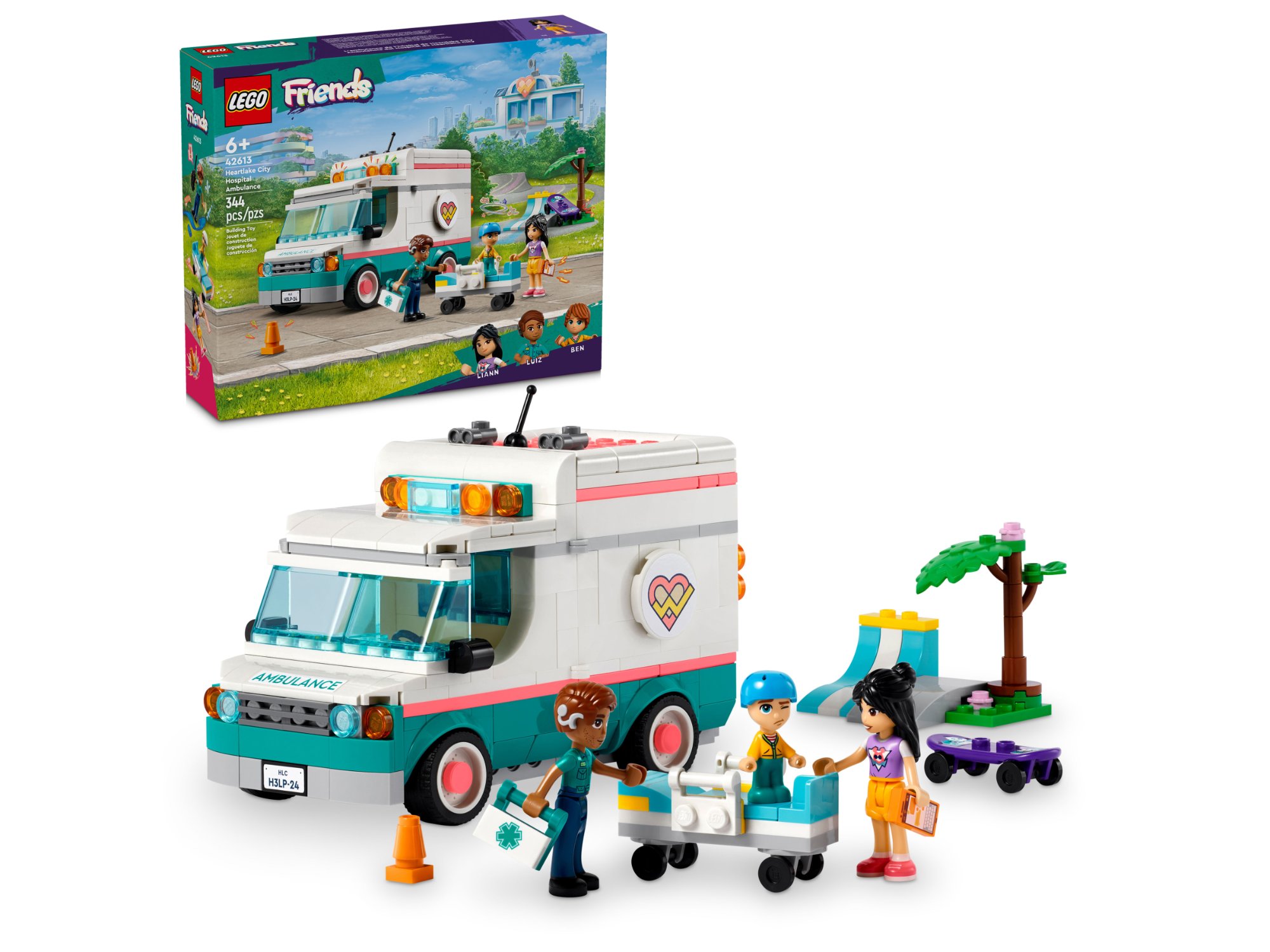 LEGO Friends Heartlake City Hospital Ambulance set with box and figures
